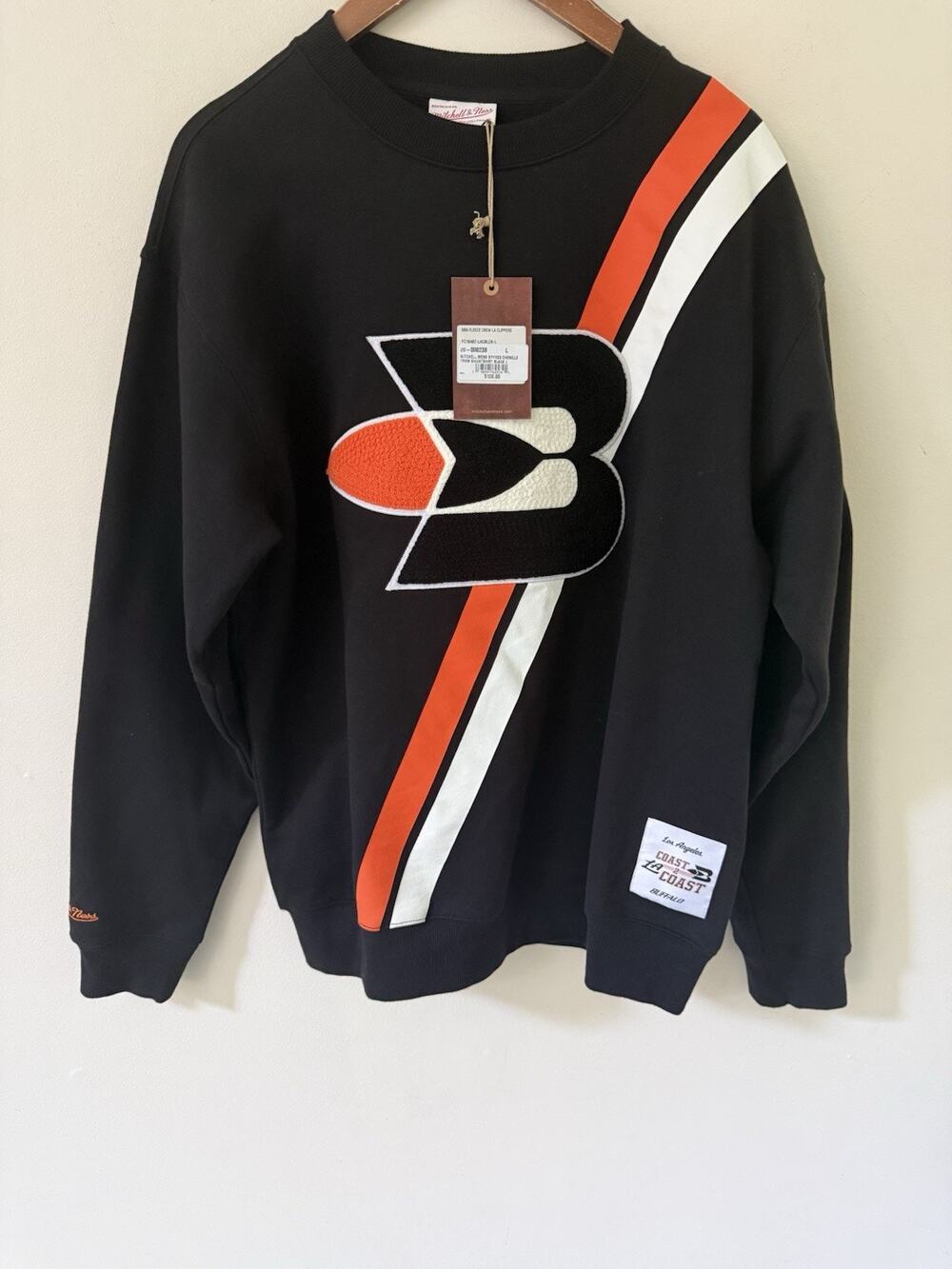 Mitchell And Ness Braves Tribute Sweatshirt LA Clippers NBA Black Size L New
